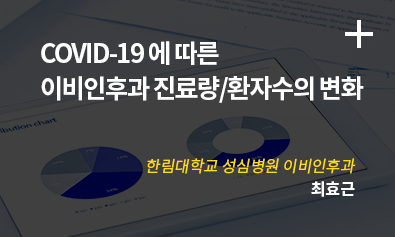 COVID-19에 따른 이비인후과 진료량/환자수의 변화 / 한림대학교 성심병원 이비인후과 최효근