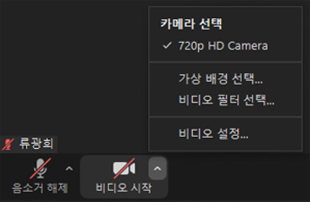 가상 배경 설정
