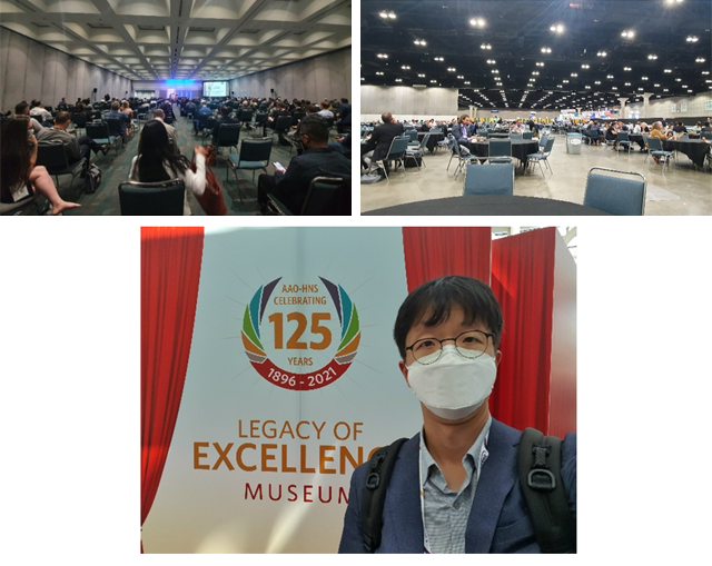 (좌상) 수 백 명 규모의 강의실, (우상) 끝이 보이지 않는 식사 공간, (좌하) 125주년 기념공간 앞에서